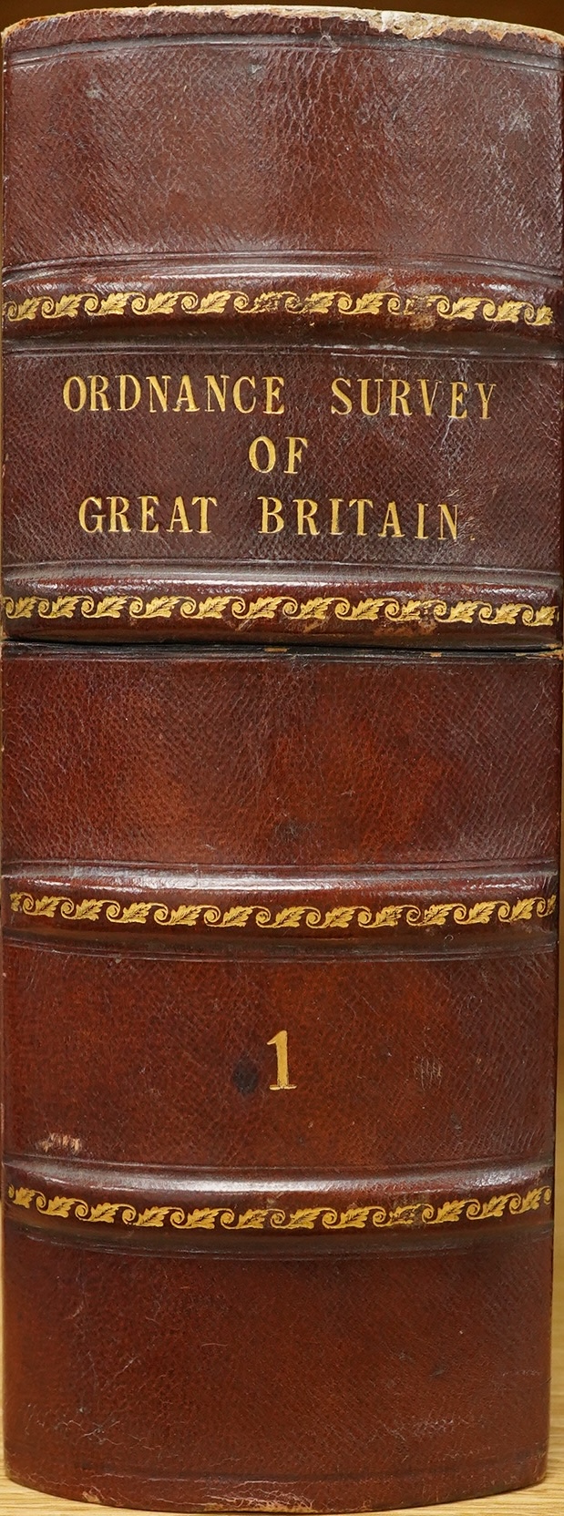 Volume One, Ordnance Survey maps, c.1864, comprising of a set of seven engraved maps mounted on linen covering parts of Somerset, Devon, Dorset, and Hampshire; sheet no.s; 15, 16, 17, 18, 19, 21 and 22, engraved by Benja